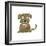 Retro Cartoon Dog-lineartestpilot-Framed Art Print