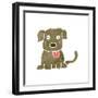 Retro Cartoon Dog-lineartestpilot-Framed Art Print