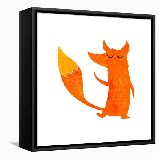 Retro Cartoon Fox-lineartestpilot-Framed Stretched Canvas