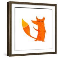 Retro Cartoon Fox-lineartestpilot-Framed Photographic Print