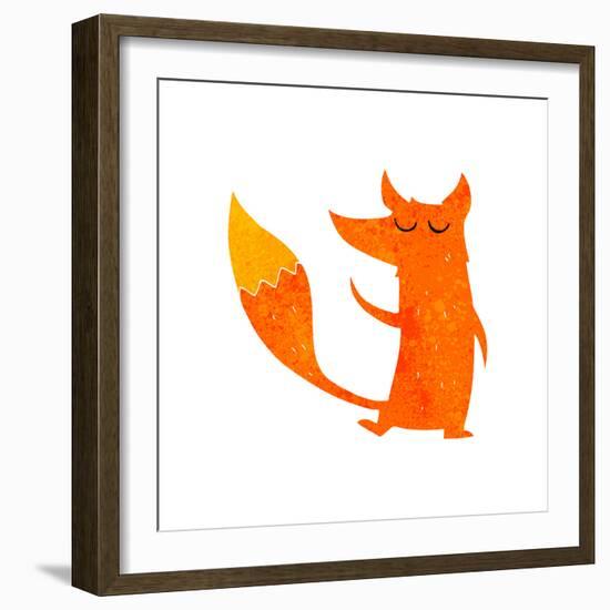 Retro Cartoon Fox-lineartestpilot-Framed Photographic Print