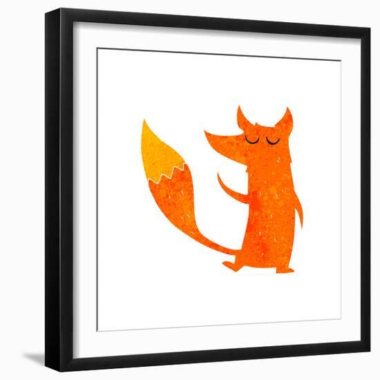 Retro Cartoon Fox-lineartestpilot-Framed Photographic Print