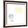 Retro Cartoon Graffiti Style Skull with Speech Bubble-lineartestpilot-Framed Photographic Print