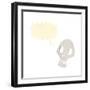 Retro Cartoon Graffiti Style Skull with Speech Bubble-lineartestpilot-Framed Photographic Print