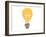 Retro Cartoon Light Bulb Symbol-lineartestpilot-Framed Art Print