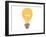 Retro Cartoon Light Bulb Symbol-lineartestpilot-Framed Art Print