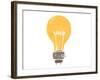 Retro Cartoon Light Bulb Symbol-lineartestpilot-Framed Art Print