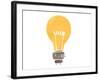 Retro Cartoon Light Bulb Symbol-lineartestpilot-Framed Art Print