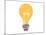 Retro Cartoon Light Bulb Symbol-lineartestpilot-Mounted Art Print