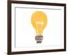 Retro Cartoon Light Bulb Symbol-lineartestpilot-Framed Art Print