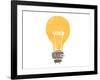 Retro Cartoon Light Bulb Symbol-lineartestpilot-Framed Art Print