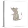 Retro Cartoon Little Mouse-lineartestpilot-Stretched Canvas