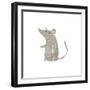 Retro Cartoon Little Mouse-lineartestpilot-Framed Art Print