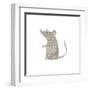 Retro Cartoon Little Mouse-lineartestpilot-Framed Art Print