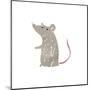 Retro Cartoon Little Mouse-lineartestpilot-Mounted Art Print