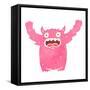 Retro Cartoon Monster-lineartestpilot-Framed Stretched Canvas