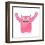 Retro Cartoon Monster-lineartestpilot-Framed Art Print