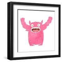 Retro Cartoon Monster-lineartestpilot-Framed Art Print