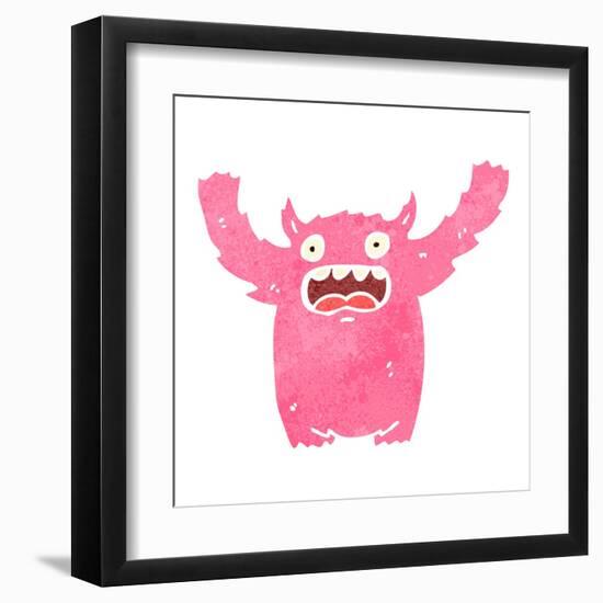 Retro Cartoon Monster-lineartestpilot-Framed Art Print