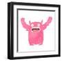 Retro Cartoon Monster-lineartestpilot-Framed Art Print