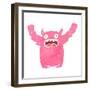 Retro Cartoon Monster-lineartestpilot-Framed Art Print