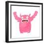 Retro Cartoon Monster-lineartestpilot-Framed Art Print