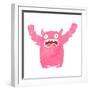 Retro Cartoon Monster-lineartestpilot-Framed Art Print