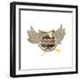 Retro Cartoon Owl-lineartestpilot-Framed Art Print