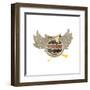 Retro Cartoon Owl-lineartestpilot-Framed Art Print