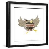 Retro Cartoon Owl-lineartestpilot-Framed Art Print