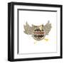 Retro Cartoon Owl-lineartestpilot-Framed Art Print