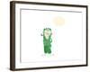 Retro Cartoon Sloth-lineartestpilot-Framed Art Print