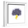 Retro Cartoon Storm Cloud-lineartestpilot-Framed Art Print