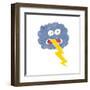 Retro Cartoon Storm Cloud-lineartestpilot-Framed Art Print