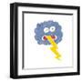 Retro Cartoon Storm Cloud-lineartestpilot-Framed Art Print