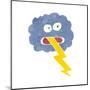 Retro Cartoon Storm Cloud-lineartestpilot-Mounted Art Print