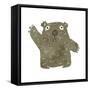 Retro Cartoon Wombat-lineartestpilot-Framed Stretched Canvas