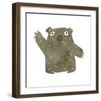 Retro Cartoon Wombat-lineartestpilot-Framed Photographic Print