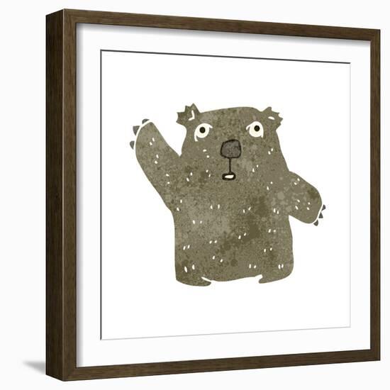 Retro Cartoon Wombat-lineartestpilot-Framed Photographic Print