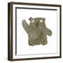 Retro Cartoon Wombat-lineartestpilot-Framed Photographic Print