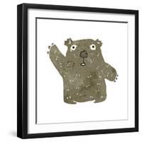 Retro Cartoon Wombat-lineartestpilot-Framed Photographic Print