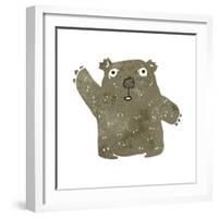 Retro Cartoon Wombat-lineartestpilot-Framed Photographic Print