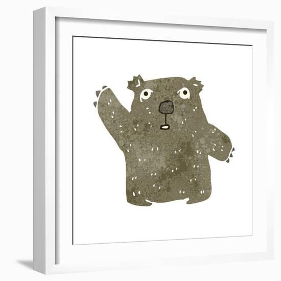 Retro Cartoon Wombat-lineartestpilot-Framed Photographic Print