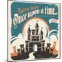 Retro Castle Illustration-Lukeruk-Mounted Art Print