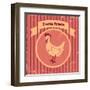 Retro Chicken-los_ojos_pardos-Framed Art Print