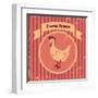 Retro Chicken-los_ojos_pardos-Framed Art Print