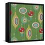 Retro Christmas half drop 2-Holli Conger-Framed Stretched Canvas