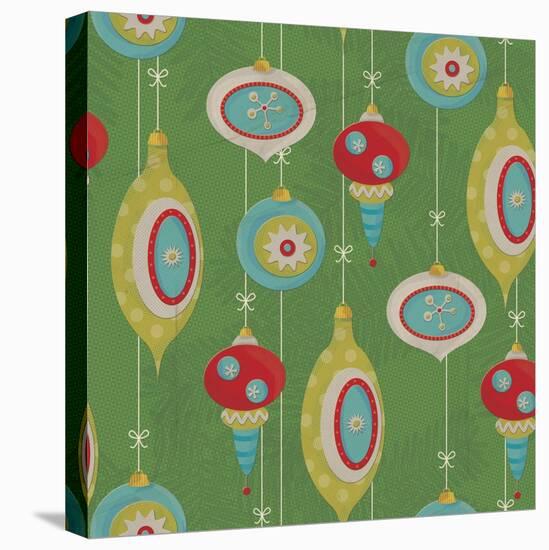 Retro Christmas half drop 2-Holli Conger-Stretched Canvas