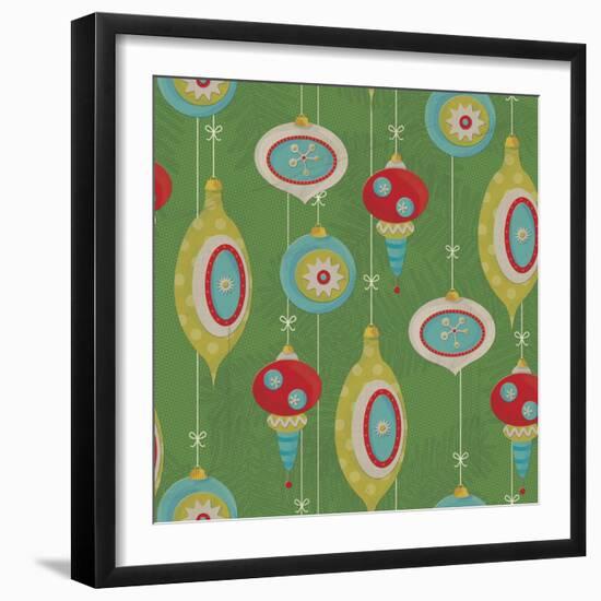 Retro Christmas half drop 2-Holli Conger-Framed Giclee Print