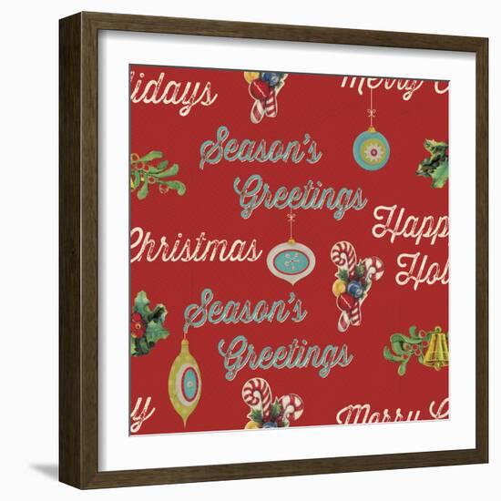 Retro Christmas half drop 3-Holli Conger-Framed Giclee Print